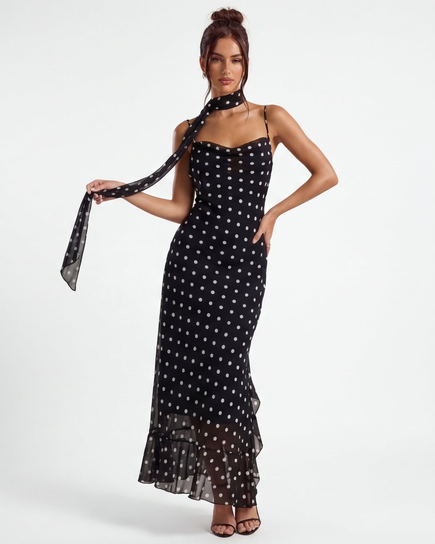 Vestido Maxi de Lunares