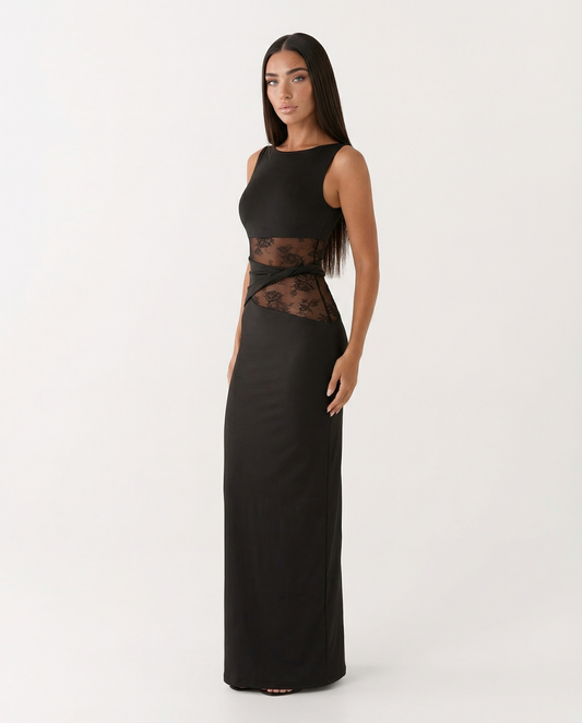 Vestido Maxi Ilusión de Encaje