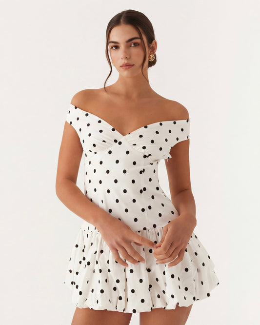 Vestido Mini Corazón de Lunares