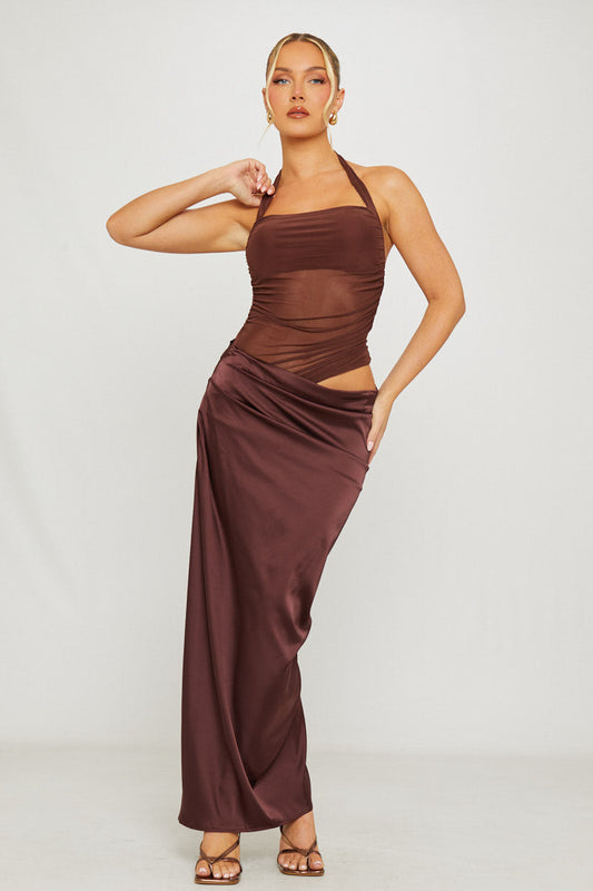 Vestido Esencia Moca