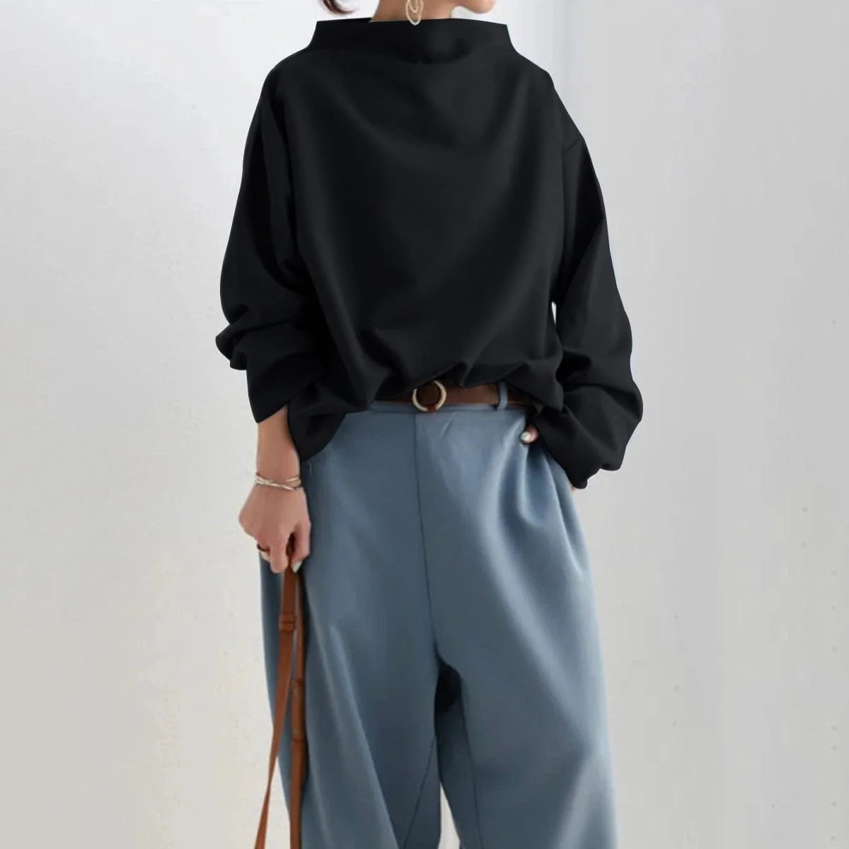 Elly | Top informal de cuello alto