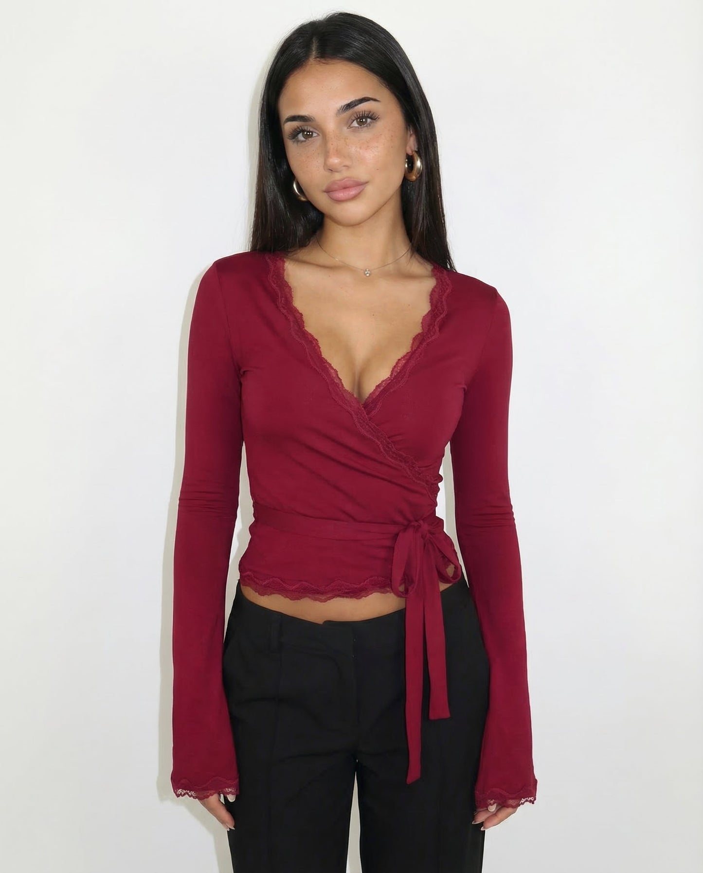 Bianca | Top Cruzado de Encaje Suave