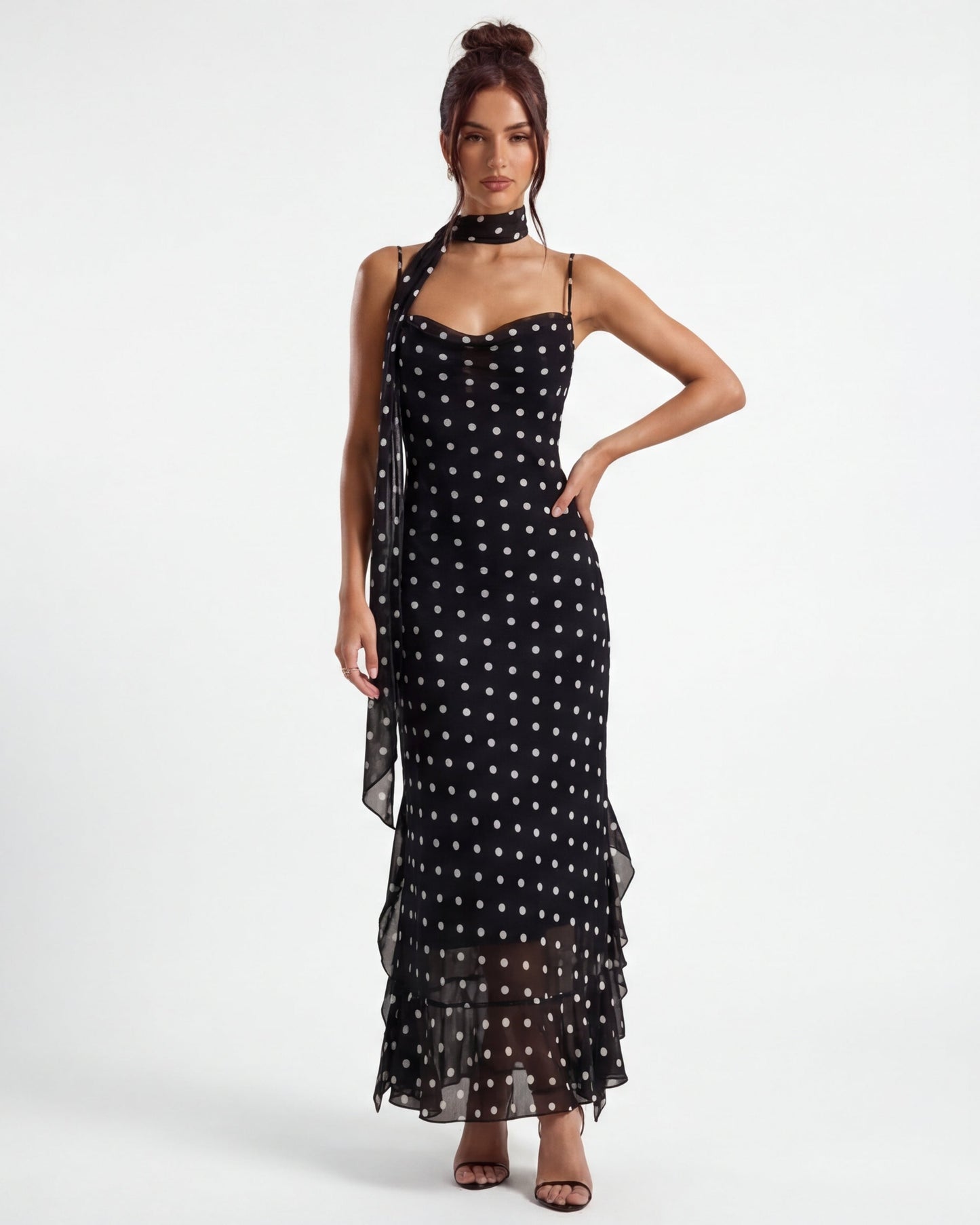 Vestido Maxi de Lunares