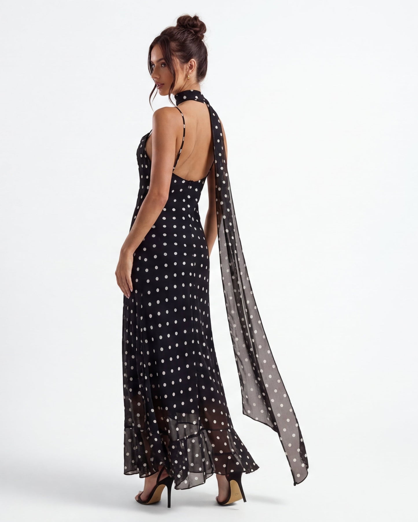 Vestido Maxi de Lunares