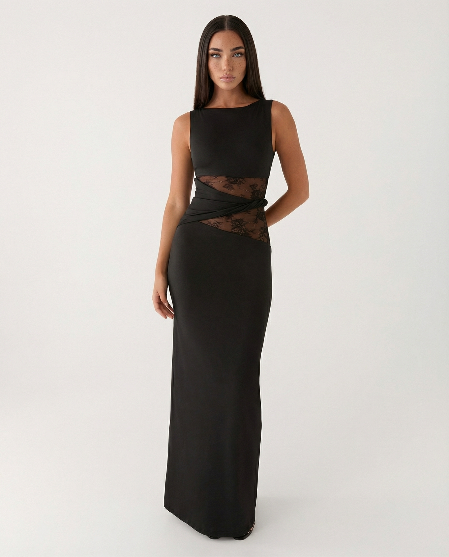 Vestido Maxi Ilusión de Encaje