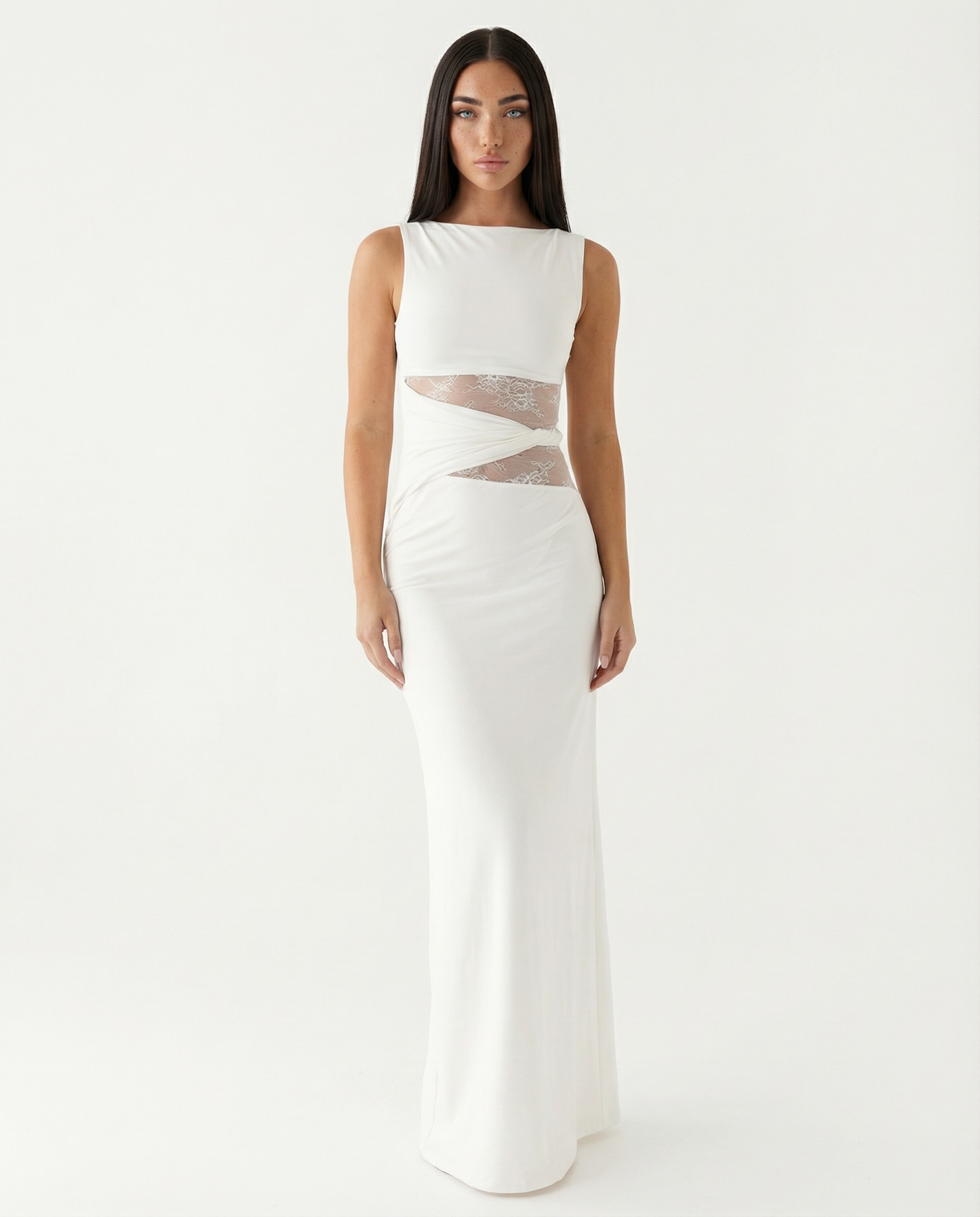Vestido Maxi Ilusión de Encaje