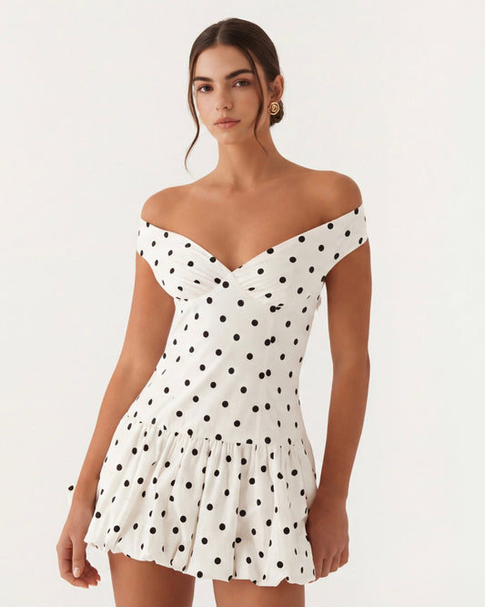 Vestido Mini Corazón de Lunares