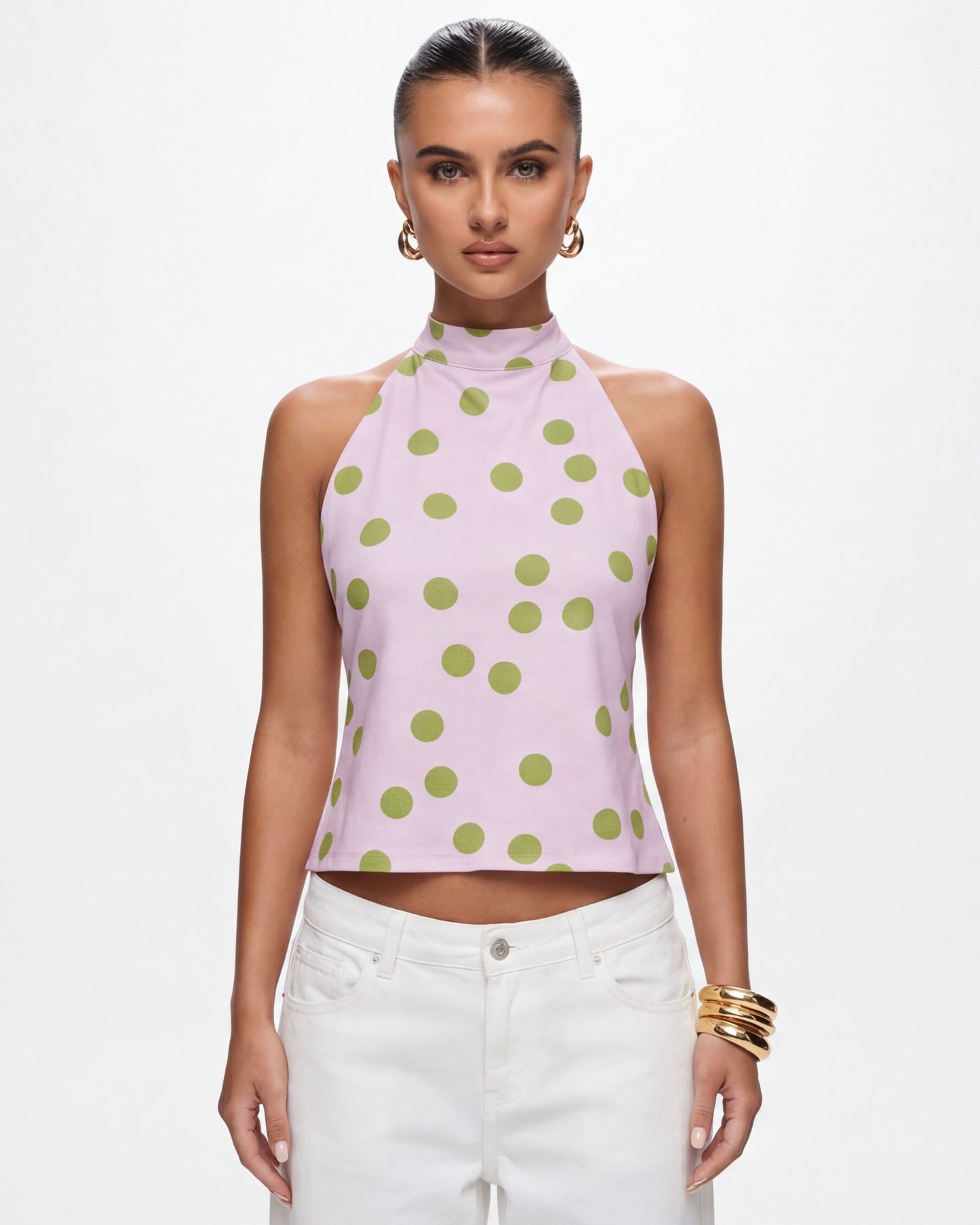 Polka Muse Halter Top