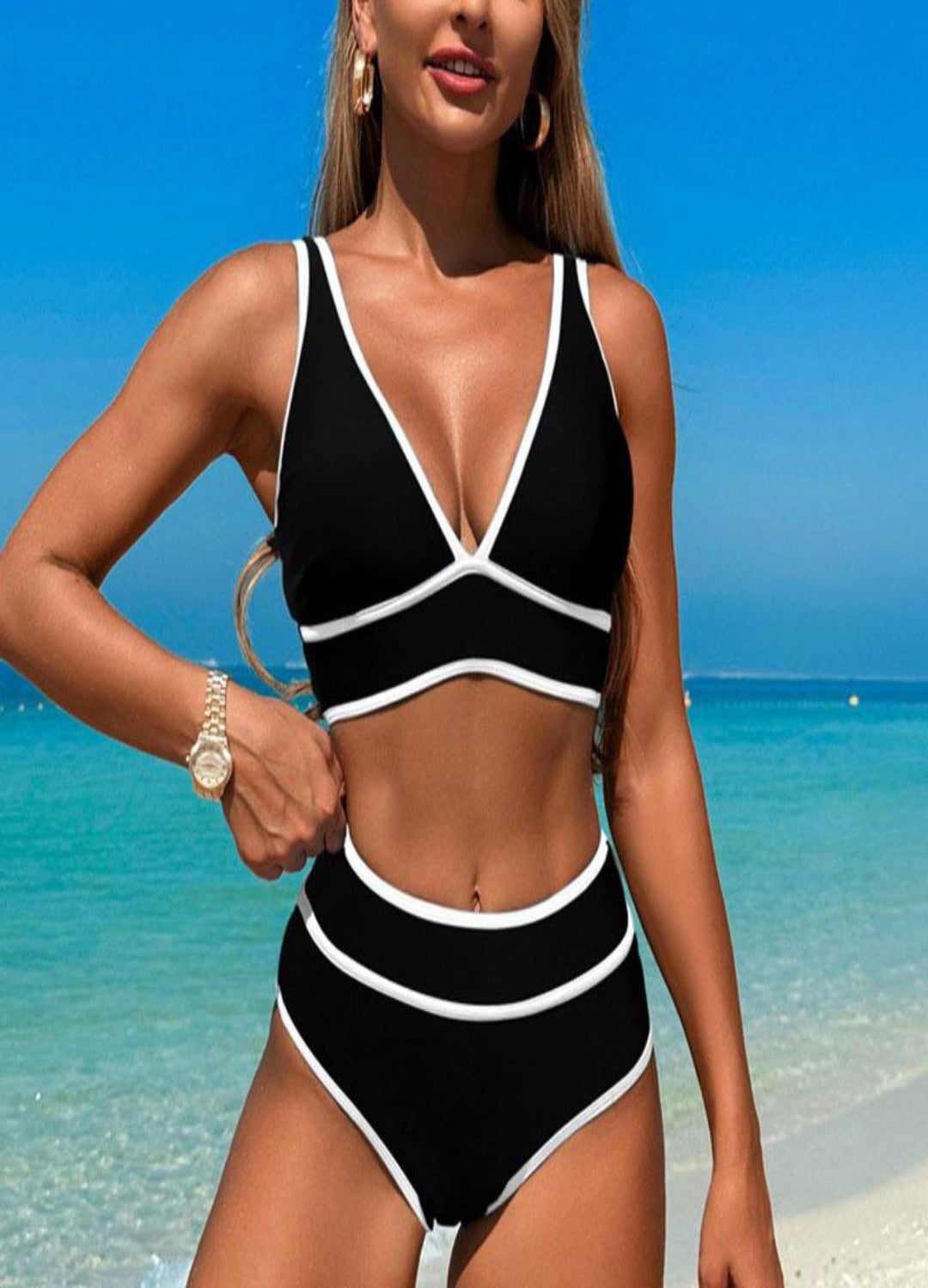 Rebeca | Bikini De Cintura Alta Elegante
